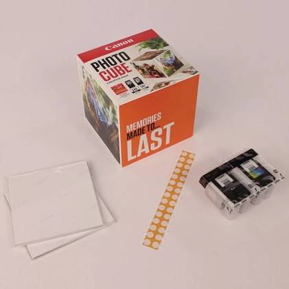 ORIGINALE Canon Value Pack nero / differenti colori PG-540+CL-541 Photo Cube Creative Pack + 13x13 cm Fotopapier 40 fogli 360 pagine