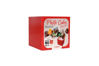 ORIGINALE Canon Value Pack nero / differenti colori PG-560+CL-561 Photo Cube + 13x13 cm Photo Paper Plus Glossy II 40 Blatt 360 pagine
