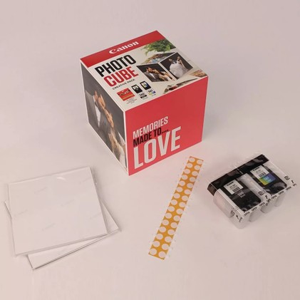 ORIGINALE Canon Value Pack nero / differenti colori PG-560+CL-561 Photo Cube Creative Pack + 13x13 cm Fotopapier 40 fogli 360 pagine