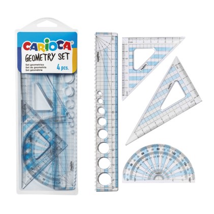 Carioca 40121 set di righelli 4 pz