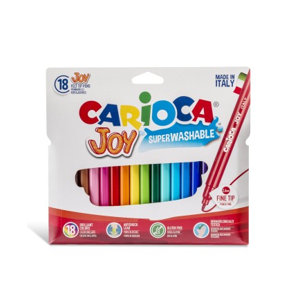 Carioca Pennarelli JOY Punta Fine 18 pezzi