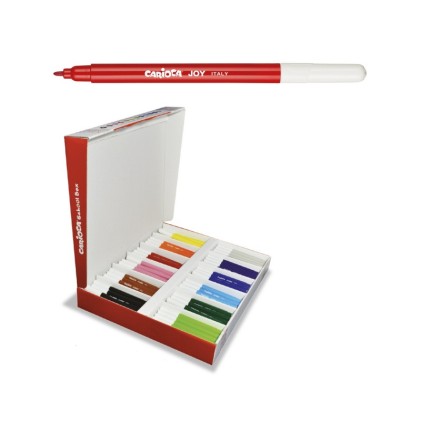 Confezione da 288 pennarelli Carioca Joy School Box - Punta da 2,8 mm - Inchiostro super lavabile - Cappuccio con chiusura di sicurezza e valvola di sfiato - Ideali per le scuole - Colori assortiti