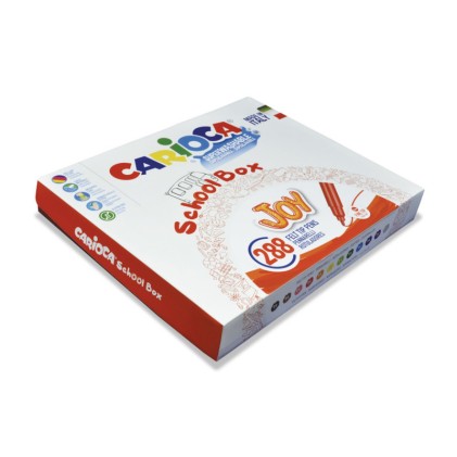 Confezione da 288 pennarelli Carioca Joy School Box - Punta da 2,8 mm - Inchiostro super lavabile - Cappuccio con chiusura di sicurezza e valvola di sfiato - Ideali per le scuole - Colori assortiti