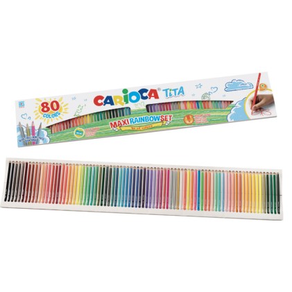 Carioca 42890 pastello colorato Colori assortiti 80 pz