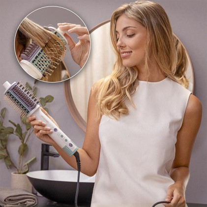 Cecotec CeramicCare Allin1 Spazzola ad aria calda Vapore Bianco 1500 W