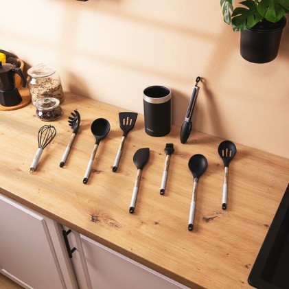 Cecotec 01185 set di utensili da cucina 9 pz Nero