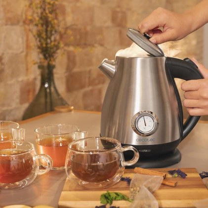 Cecotec Thermosense 620 Retro Steel bollitore elettrico 1,7 L 2200 W Acciaio inox