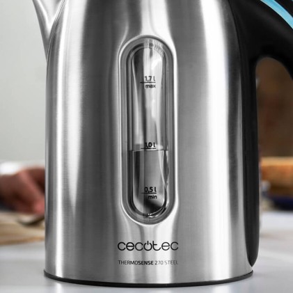 Cecotec ThermoSense 270 Steel bollitore elettrico 1,7 L 2200 W Acciaio inossidabile