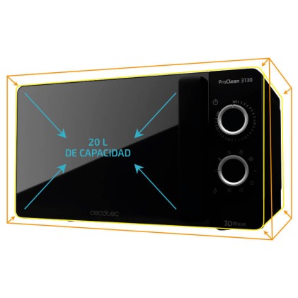 Cecotec ProClean 3130 Over the range Microonde con grill 20 L 700 W Nero