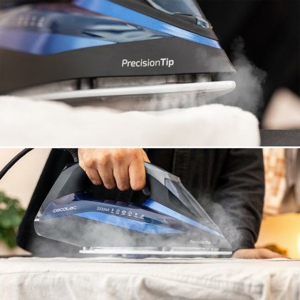 Cecotec IronHero 3200 Double Steam i-Pump Ferro a vapore 3200 W Nero, Blu scuro