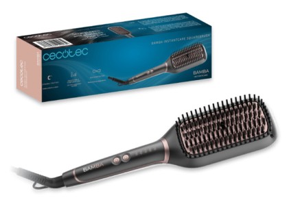 Cecotec InstantCare SquareBrush Spazzola lisciante Caldo Bronzo, Grigio