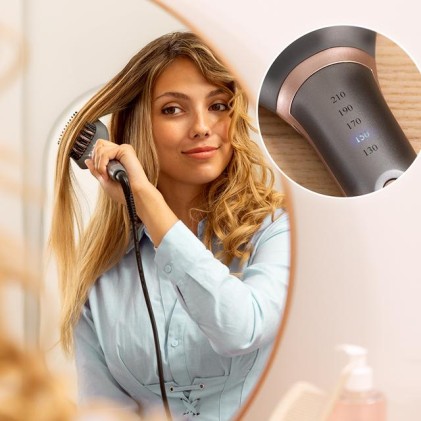 Cecotec InstantCare SquareBrush Spazzola lisciante Caldo Bronzo, Grigio