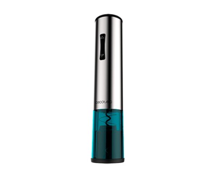 Cecotec 02310 cavatappo Apribottiglia di vino elettrico Blu, Acciaio inox