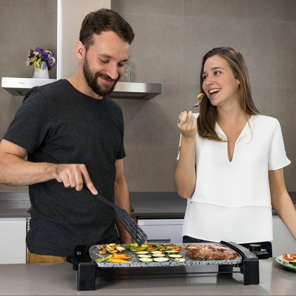 Cecotec 03053 griglia per raclette 2150 W Nero, Grigio