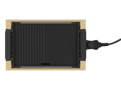 Cecotec Tasty&Grill 2000 griglia per raclette 2000 W Bamboo, Nero