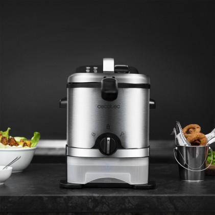 Cecotec CleanFry Infinity 3000 ProFilter Singolo 3 L 2400 W Friggitrice Nero, Acciaio inox