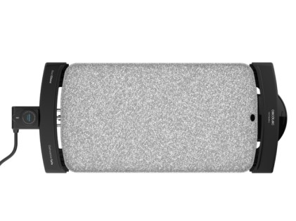 Cecotec Tasty & Grill 3000 RockWater Piastra Elettrica Grill 2600W - Rivestimento Rockstone Stone - Termostato Regolabile - Resistenza a M - Superficie 45x25cm