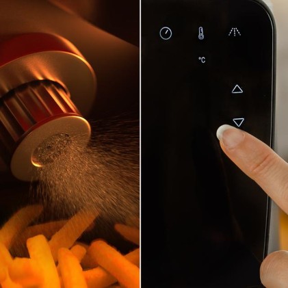 Cecotec Cecofry Rain Pack Singolo 5,5 L Indipendente 1550 W Friggitrice a basso contenuto di grassi Nero