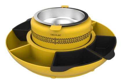 Scalda-taco Cecotec Fun Taco Andale - 40W - Mantiene caldi - Organizzatore - Colorato e divertente - Stampi in silicone - Facile da pulire e trasportare - Giallo