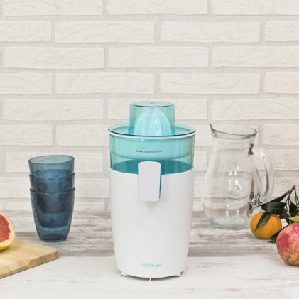 Cecotec Zitrus TowerAdjust Easy 800 Spremiagrumi manuale 800 W Azzurro, Bianco