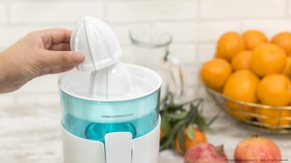 Cecotec Zitrus TowerAdjust Easy 800 Spremiagrumi manuale 800 W Azzurro, Bianco