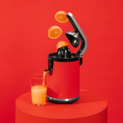 Cecotec Xqueeze RetroJuice 600 Estrattore di succo 600 W Nero, Rosso, Acciaio inox