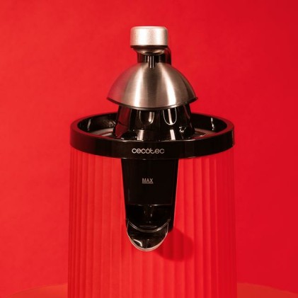 Cecotec Xqueeze RetroJuice 600 Estrattore di succo 600 W Nero, Rosso, Acciaio inox