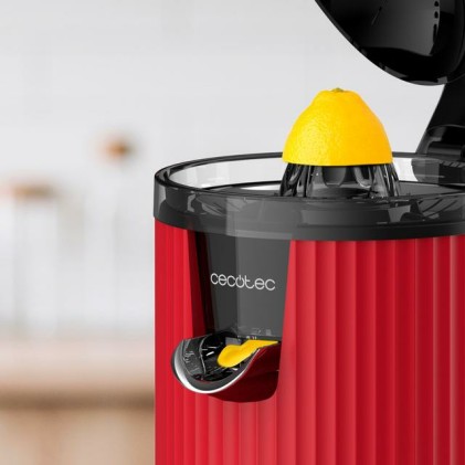 Cecotec Xqueeze RetroJuice 600 Estrattore di succo 600 W Nero, Rosso, Acciaio inox