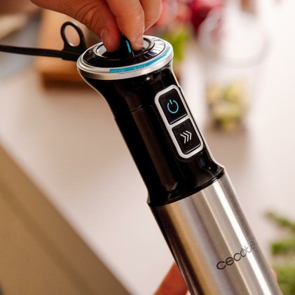 Cecotec Power Neutron 1100MAX Cream&Crush Frullatore ad immersione 1100 W Nero, Acciaio inox