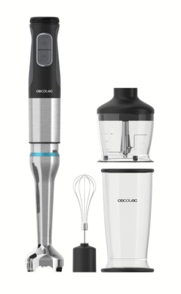 Cecotec 03961 frullatore Frullatore ad immersione 1200 W Nero, Acciaio inox