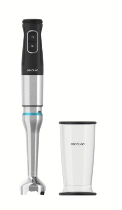 Cecotec 03969 frullatore Frullatore ad immersione 1500 W Nero, Acciaio inox