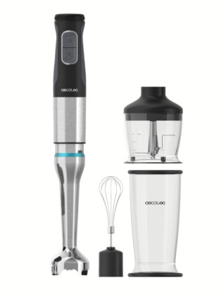 Cecotec 03975 frullatore Frullatore ad immersione 1500 W Nero, Acciaio inox