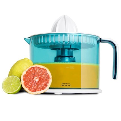Cecotec ZitrusEasy Basic Spremiagrumi manuale 40 W Trasparente, Turchese, Bianco