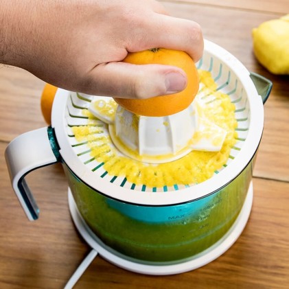 Cecotec ZitrusEasy Basic Spremiagrumi manuale 40 W Trasparente, Turchese, Bianco