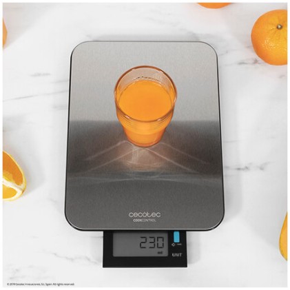 Cecotec 04098 bilancia da cucina Acciaio inox Rettangolo Bilancia da cucina elettronica