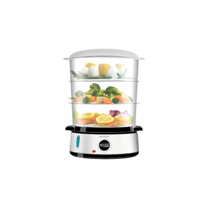 Cecotec Vapovita 3000 Inox pentola a vapore Libera installazione 800 W Nero, Acciaio inox, Trasparente