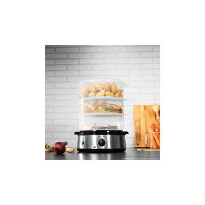 Cecotec Vapovita 3000 Inox pentola a vapore Libera installazione 800 W Nero, Acciaio inox, Trasparente