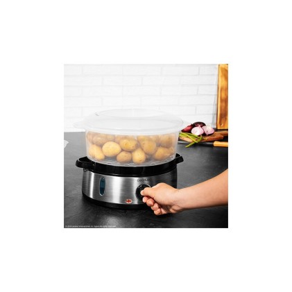 Cecotec Vapovita 3000 Inox pentola a vapore Libera installazione 800 W Nero, Acciaio inox, Trasparente