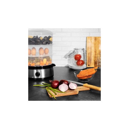 Cecotec Vapovita 3000 Inox pentola a vapore Libera installazione 800 W Nero, Acciaio inox, Trasparente