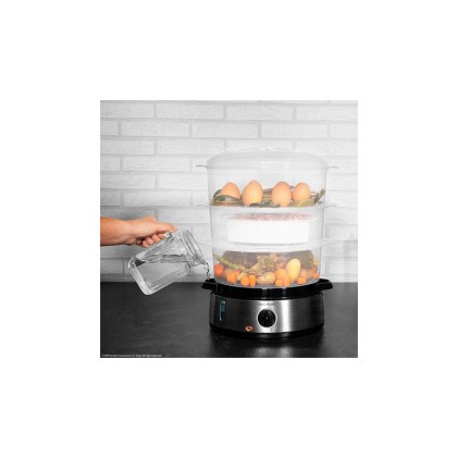 Cecotec Vapovita 3000 Inox pentola a vapore Libera installazione 800 W Nero, Acciaio inox, Trasparente