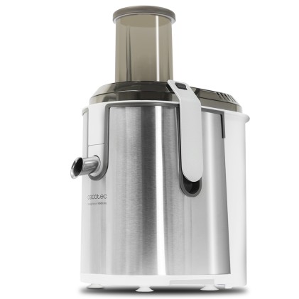 Frullatore orbitale Cecotec StrongTitanium 19000 XXL - 2000W - 19000 giri/min - Serbatoio da 2 litri - Brocca per succhi da 950 ml - Beccuccio antigoccia - Base antiscivolo - Ingresso di alimentazione XXL da 75 mm - Colore acciaio e bianco