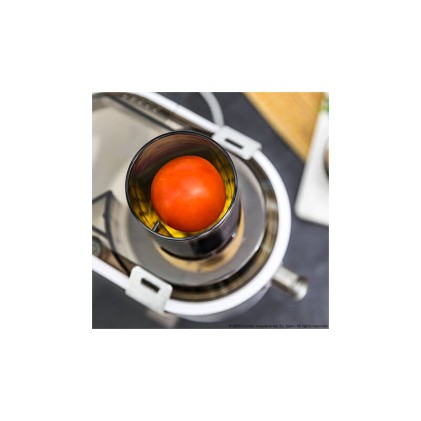 Frullatore orbitale Cecotec StrongTitanium 19000 XXL - 2000W - 19000 giri/min - Serbatoio da 2 litri - Brocca per succhi da 950 ml - Beccuccio antigoccia - Base antiscivolo - Ingresso di alimentazione XXL da 75 mm - Colore acciaio e bianco