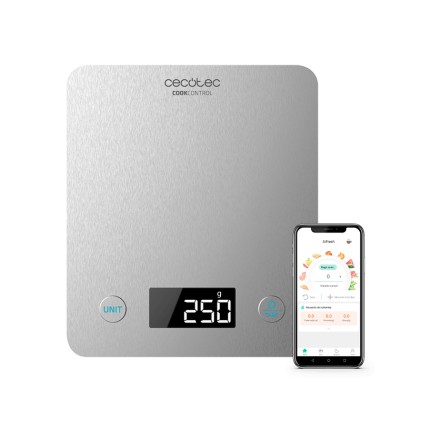 Cecotec Cook Control 10000 Connected Acciaio inossidabile Superficie piana Rettangolo Bilancia da cucina elettronica