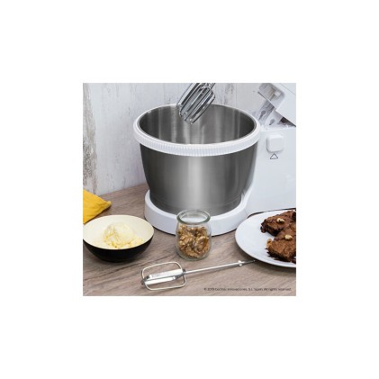 Cecotec PowerTwist 500 Steel Sbattitore con base 500 W Argento, Bianco