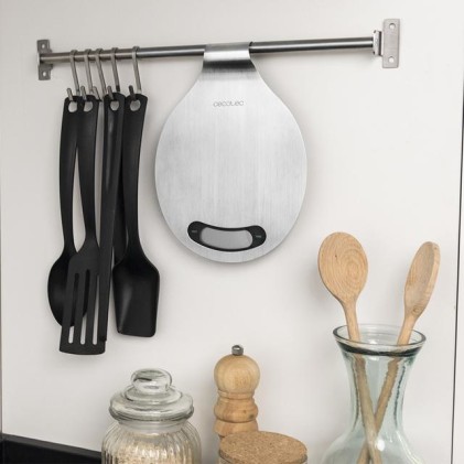 Bilancia da cucina Cecotec Cook Control 10400Smart Healthy EasyHang - Precisione di 1gr - Peso massimo. 8 kg - Display LCD - Funzione tara - Maniglia sospesa