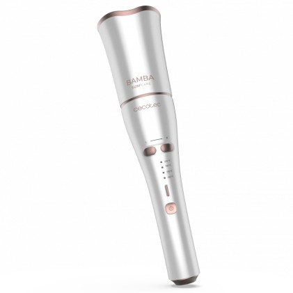 Arricciacapelli Cecotec Bamba SurfCare 800 Magic Waves Pro 33 W - Rivestimento in Cheratina e Olio di Argan - Funzione Ionizzatore Pro - Cilindro XL - Funzione Memory - Temperatura Regolabile