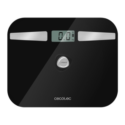 Cecotec Surface Precision EcoPower 10200 Smart Healthy Quadrato Nero, Argento Bilancia pesapersone elettronica