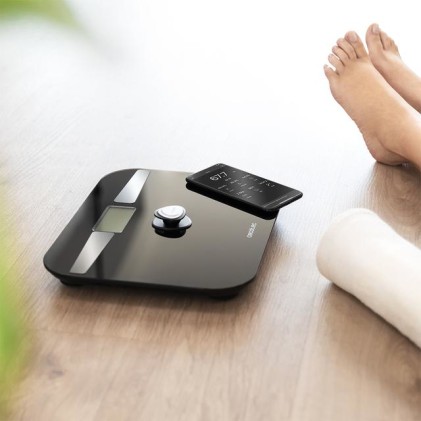 Cecotec Surface Precision EcoPower 10200 Smart Healthy Quadrato Nero, Argento Bilancia pesapersone elettronica