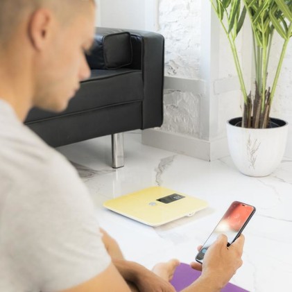 Cecotec Surface Precision 10400 Smart Healthy Vision Rettangolo Giallo Bilancia pesapersone elettronica