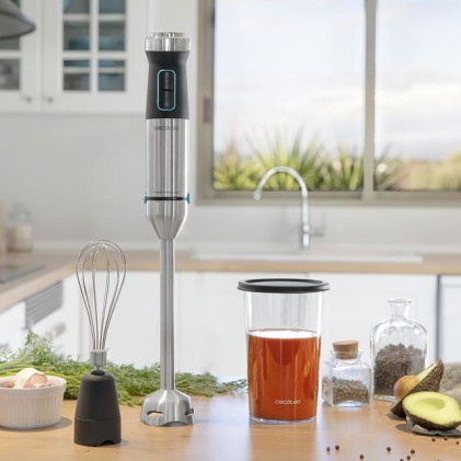 Cecotec Power TitanBlack 1500 XL Cream 0,8 L Frullatore ad immersione 1500 W Nero, Argento